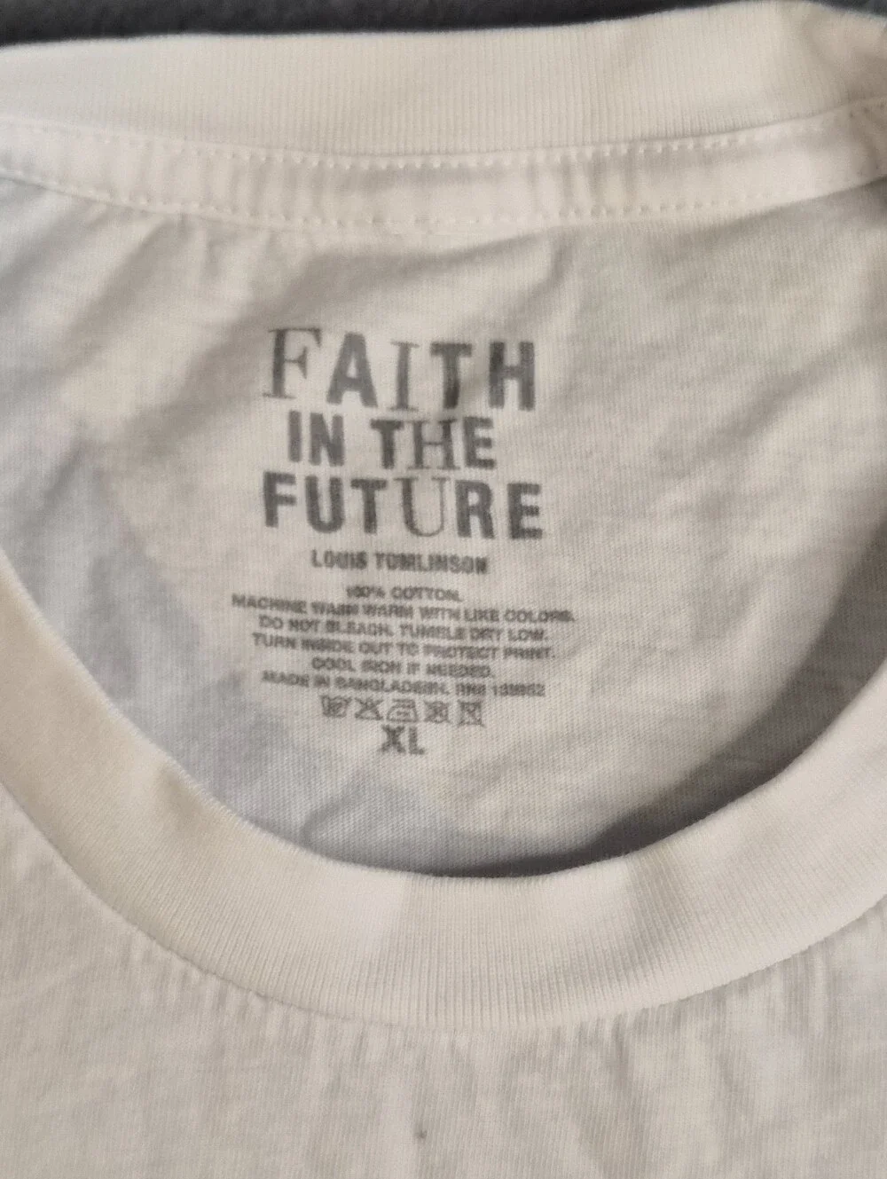 Louis Tomlinson white Faith In The Future tour tshirt Size men XL louistomlinson